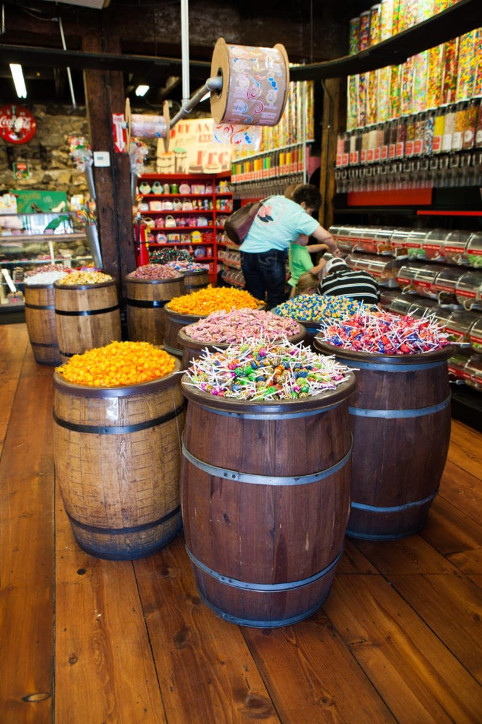 River Street Sweets candy store interior display